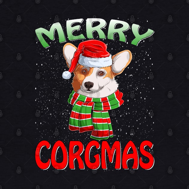 Merry Corgmas Ugly Corgi Christmas Xmas Pajamas T-Shirt by intelus